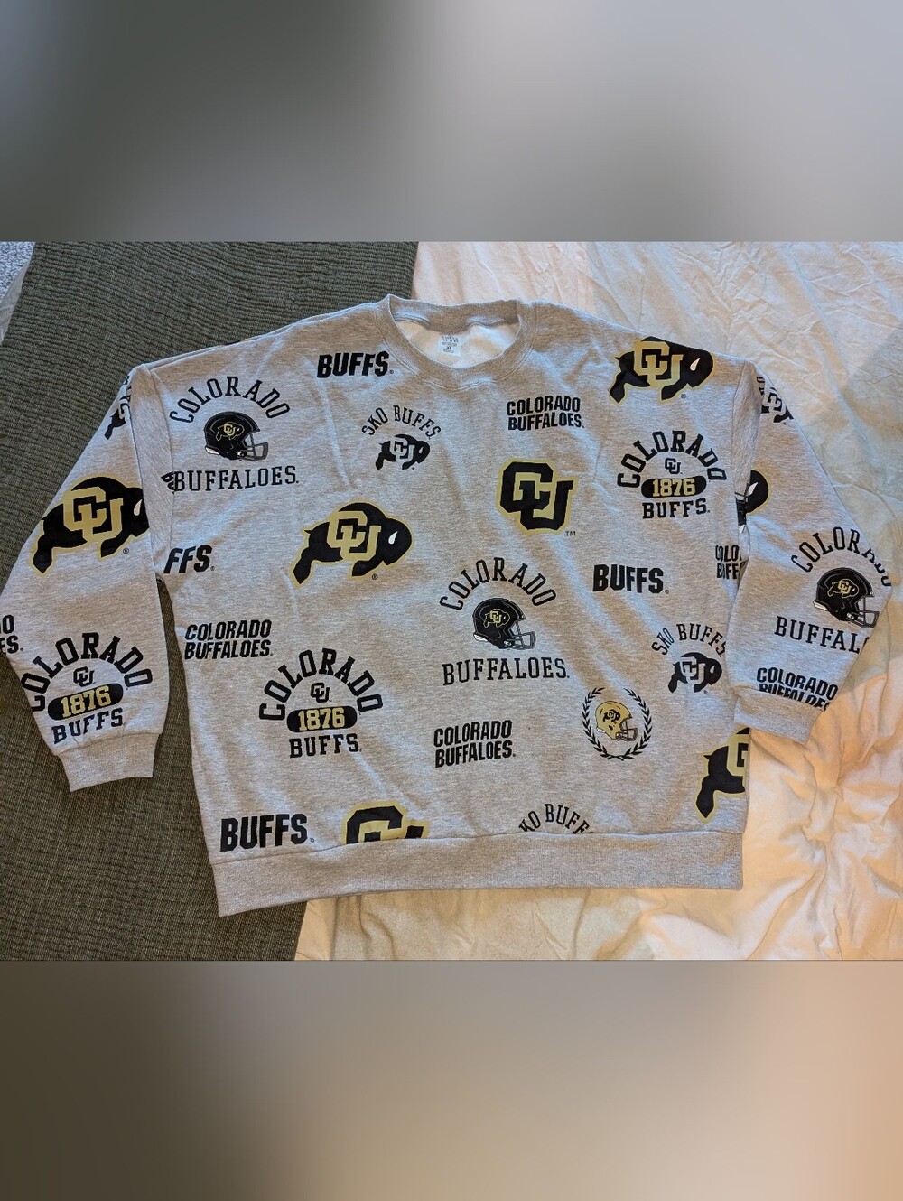 Gameday Couture Colorado Buffs Grey Oversized Fit Sweatshirt, XL